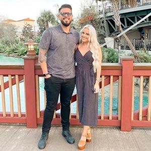 Stripped Jumpsuit LIKE NEW